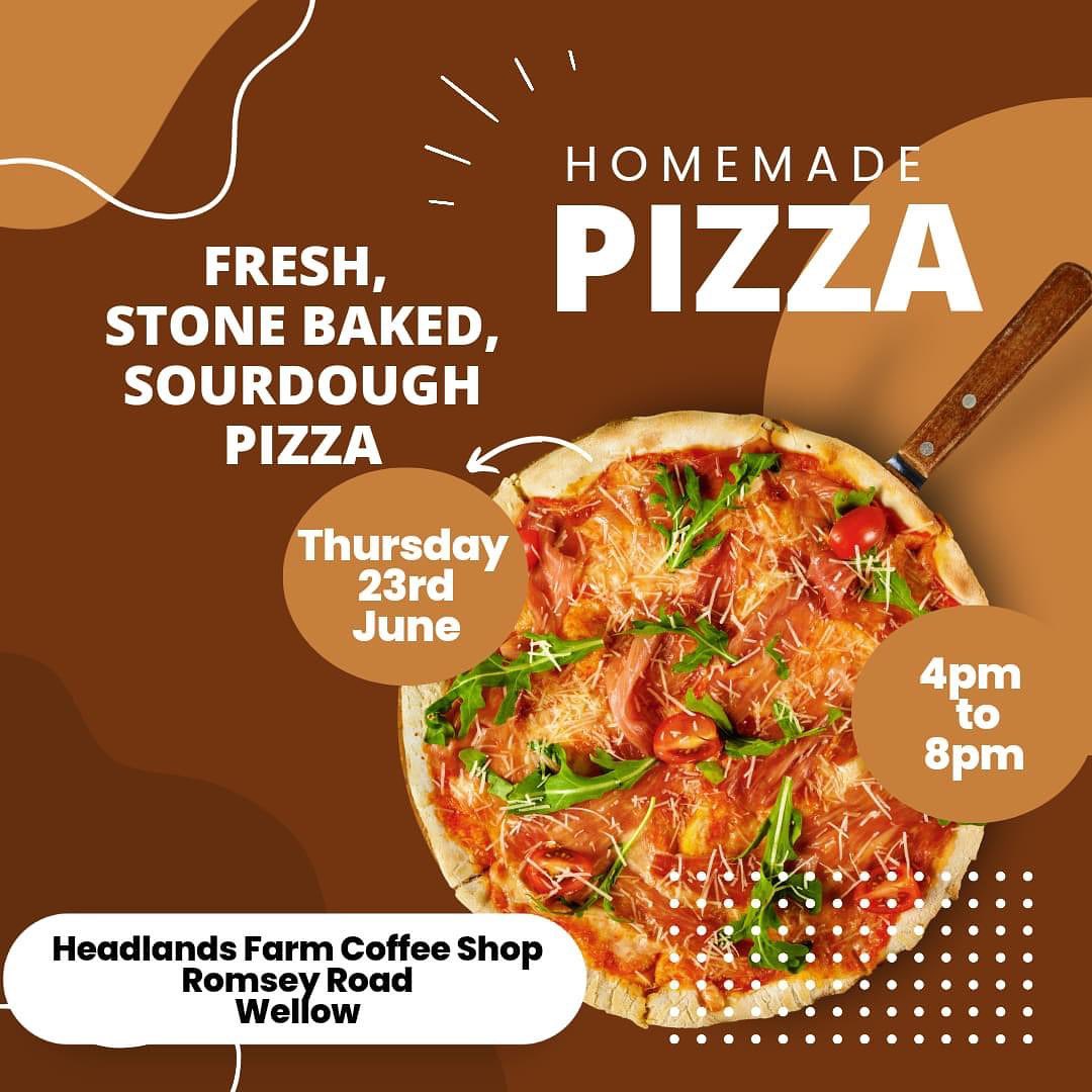 Thank you to everyone who came to celebrate our first pizza evening, the feedback has been so positive! 

We will be holding a pizza evening each Thursday from 4pm to last orders at 8pm.

Enjoy a freshly made, stone-baked, sourdough dough pizza or a refreshing glass of cider, local wine or Downton Gin.

#pizza #headlandsfarmcoffeeshop #pizzainwellow #sourdoughpizza #downtongin #brockhillwine #prosecco #pizzaandfriends #stonebakedpizza #whatsonromsey
