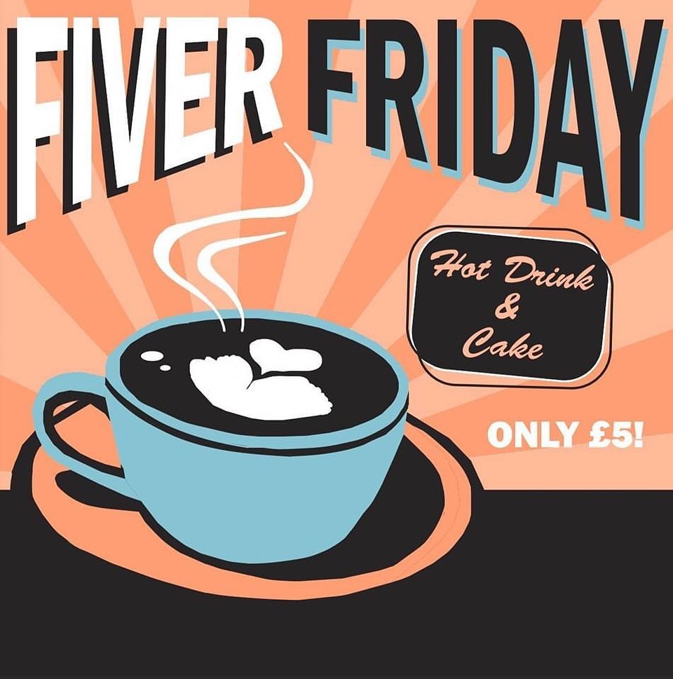 Our first #fiverfriday of 2022 is tomorrow!! 

Come and visit and enjoy a slice of freshly made cake and a hot drink of your choice.  All for £5.

#headlandsfarmcoffeeshop #WhatsOnRomsey #localbusiness #cake #winchestercoffee #nuntonmilk #eatcakebehappy #hampshirebusiness #coffeeshopvibes #localbusinesses